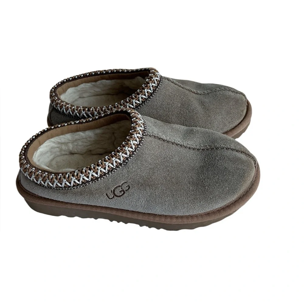UGG Kids Tan and Brown Slippers